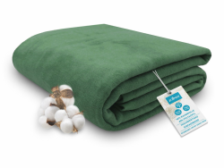 ZOLLNER Kuscheldecke flauschig in 150x200 cm - weiche und langlebige Sofadecke in dunkelgrün - waschbar bis 40°C - Mischgewebe - mit elegantem Einfassband - Hotelqualität - Oeko Tex® Zertifiziert Angebot bei HelloDeals