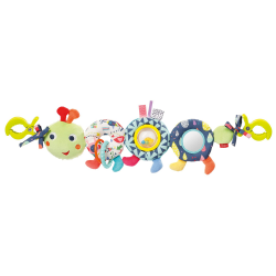 Fehn Kinderwagenkette Baby Mobile Raupe COLOR Friends – Babymobile Kette mit süßer Raupen Figur - Babyspielzeug zum flexiblen Aufhängen - Kinderwagen Spielzeug für Babys und Kleinkinder ab 0+ Monaten Angebot bei HelloDeals