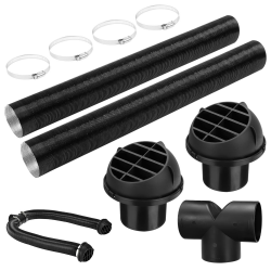 Standheizung Zubehör,75mm Entlüftungsschlauch Auto Heizung Rohrleitung Warmluftauslass Abgasschlauch Clips Set für Webasto Eberspacher Propex,Diesel Heizung,Auto Heizung Rohrleitung Angebot bei HelloDeals