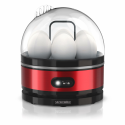 Arendo Sevencook Eierkocher 400 W – Edelstahl Design - 1-7 Eier - Egg Cooker - EIN/AUS-Schalter – 3 Härtegrade wählbar - Warmhaltefunktion - Signalton - BPA-frei - rot Angebot bei HelloDeals