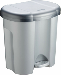 Rotho Duo Mülleimer 2x 10l zur Mülltrennung mit Deckel, Kunststoff (PP recycelt) BPA-frei, silber, 2 x 10l (39.0 x 32.0 x 40.5 cm) Angebot bei HelloDeals