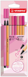 STABILO - Premium-Filzstifte & Fineliner - Pen 68 & point 88 - Shades of Pink - 8er Pack Angebot bei HelloDeals