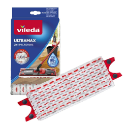 Vileda Ultramax Bodenwischer Ersatzbezug, Wischmopp Bezug Ultramat_Ultramax aus Mikrofasern, für alle Hartböden, Waschmaschinen geeignet, 1er Pack Angebot bei HelloDeals