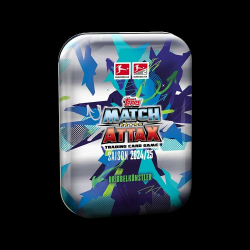 Topps Bundesliga Match Attax 24/25 - Mini Tin - Dribbelkünstler - enthält 42 Karten, darunter 3 Exklusive Allrounder Karten, 2 Black & White Pixel Pitch Karten und 2 Limited Edition Karten. Angebot bei HelloDeals