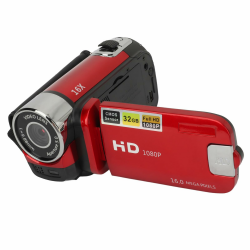 MENDUNER Point and Shoot Camera, Vintage Kamera, Videokamera, 1080P 16MP Digitalkamera 2,4 Zoll Drehbarer Bildschirm Camcorder 16X Zoom HD Videorecorder mit Fülllicht (Rot) Angebot bei HelloDeals