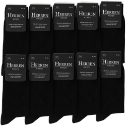 Occulto Herren Schwarze Socken 10-30er Pack (Modell: Hermann) 43-46 10 Paar | Schwarz Angebot bei HelloDeals