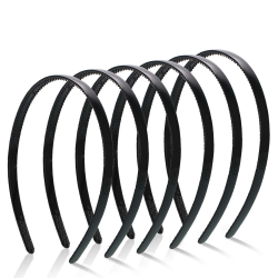 Olakin Kunststoff Stirnbänder mit Zähnen Dünne [6 Stücke], DIY Haarbänder Stirnbänder für Frauen Mädchen (8 mm, Schwarz) Angebot bei HelloDeals