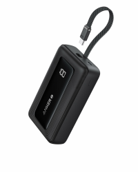 Anker Power Bank, Powerbank 20000mAh 30W mit integriertem USB-C Kabel, High-Speed portables Ladegerät, 1 USB-C, 1 USB-A, Akkupack für iPhone 16/15/15 Pro/15 Pro Max/15 Plus, MacBook, Galaxy und mehr Angebot bei HelloDeals