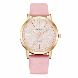 OFFCUP Damenuhr, Damen Analog Quarz Uhr mit Leder Armband, Uhren Damen Einfache Business Klassische Armbanduhr Lässig Quarzuhr Kleideruhr, 3 Zeiger, 39 mm Gehäusegröße Rosa Angebot bei HelloDeals