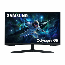Samsung Odyssey G55C Curved Gaming Monitor, 32 Zoll, Bildschirm mit VA-Panel, 2.560 x 1.440 Pixel, 1.000R Radius, HDR10, AMD FreeSync, Bildwiederholrate 165 Hz, Reaktionszeit 1 ms (MPRT) Angebot bei HelloDeals