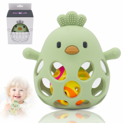 farout Montessori Beißring & Rassel für Babys - Sensorik Spielzeug ab 0 Monate, Zahnungshilfe & Greifball - Geschenk für Jungen & Mädchen Angebot bei HelloDeals