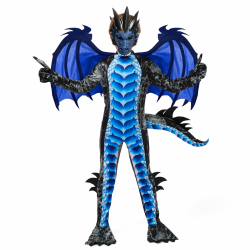Spooktacular Creations Kind Jungen Drachenkostüm, Drachenflügel und Maske, Halloweenanzug Drachenanzug für Jungen für Halloween-Partys, Cosplay Small (5-7 yrs) Blau (Farbe) Angebot bei HelloDeals