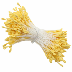 Barlone 350 Stück Pfeifenreiniger Blumen Staubblatt Gelb mit Zwei Perlen Köpfen 3mm, pfeifenreiniger zum basteln, Tulpe Blumenstrauß Pfeifenreiniger Zubehör für DIY Handwerksprojekt Angebot bei HelloDeals