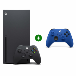 Xbox Series X 1TB (inkl. Controller) + Xbox Wireless Controller Shock Blue Angebot bei HelloDeals