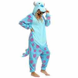 LBJR Erwachsene Cosplay Schlafanzug Tierkostüme Jumpsuit Onesie Nachtwäsche Overall Fasching Karneval Halloween Pyjama XL Zip Sully Angebot bei HelloDeals