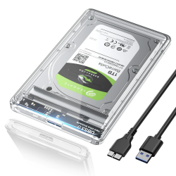 POSUGEAR Festplattengehäuse 2,5 Zoll, USB 3.0 Externes Festplatten Gehäuse für 7mm/9.5mm 2.5 Zoll SATA SSD HDD mit UASP unterstützt, Externe SSD Gehäuse mit USB 3.0 Kabel Werkzeugfreie Montage-Klar… Angebot bei HelloDeals