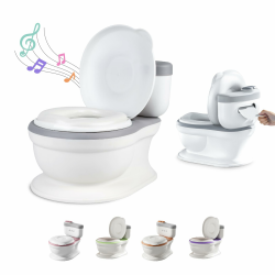 Baby-töpfchen Mit Geräusch Für Töpfchentraining - Baby- Und Kindertoilette - Bequem, Rutschfest Mit Spülgeräusch Und Musik - Leicht Zu Entleeren Mit Herausnehmbarem Topf Angebot bei HelloDeals