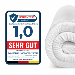Dailydream viscoelastischer Matratzentopper “Model M“ mit Memory Foam Effekt, 140x200x5cm, Edition Standard Angebot bei HelloDeals