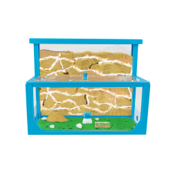 AntHouse - Natürliche Ameisenfarm aus Sand 3D | Modell L (Sandwich + Futterbox) Blau | Inklusive Ameisenkolonie Angebot bei HelloDeals
