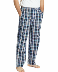 Jveyvth Herren 100% Baumwolle Pyjamahose, Gewebte kariert Schlafhose Loungewear Pyjama Hose mit Taschen L Gemischtes kariert (Farbe kann variieren) Angebot bei HelloDeals