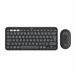 Logitech Pebble 2 Combo, kabellose Tastatur und Maus, leise und mobil, anpassbar, Logi Bolt, Bluetooth, Easy-Switch für Windows, macOS, iPadOS, Chrome, Deutsches QWERTZ-Layout, Grafit Angebot bei HelloDeals