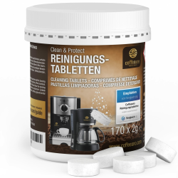 Coffeeano 170 Reinigungstabletten für Kaffeevollautomaten und Kaffeemaschinen. Reinigungstabs für Delonghi, Siemens, EQ Series, Jura, Krups, Bosch, Miele, Melitta, WMF uvm. Angebot bei HelloDeals