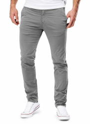 MERISH Chino Herren Slim fit Chinohose Stretch Designer Hose Neu 401 36W / 30L 401 Hellgrau Angebot bei HelloDeals