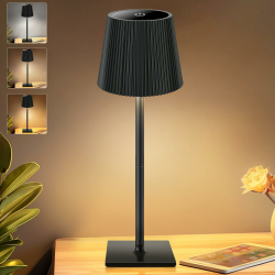 Riokko LED Tischleuchte Kabellos Touch Dimmbar 3 Farbtemperatur 5200mAh Nachttischlampe IP54, USB-C Akku Tischlampe Aufladbar(3000k-6500k), für Outdoor Nachttisch Esstisch Schreibtisch Angebot bei HelloDeals