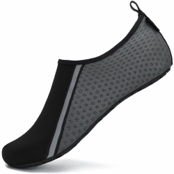 SAGUARO Herren Leicht Badeschuhe Damen Wasserschuhe rutschfest Surfschuhe Unisex Schwimmschuhe Schnell Trocknend Tauchschuhe Gr.36-47 44/45 EU Pool Grau Angebot bei HelloDeals
