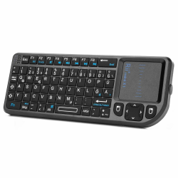 Rii X1 Mini Tastatur Wireless, Kabellos Tastatur mit Touchpad, Mini Keyboard für Smart TV Fernbedienung/PC/PAD/Xbox 360/ PS3/Google Android TV Box/HTPC/IPTV (De Layout) Angebot bei HelloDeals
