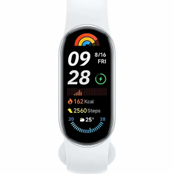 Xiaomi Smart Band 9 Fitness Tracker, AMOLED Display with 1200 Nits, Sp02 Tracking, Sleep and Heart Rate Monitor, Notifications, 5ATM Waterproof, Mi Fit App, Glacier Silver Angebot bei HelloDeals