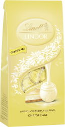 Lindt Schokolade LINDOR Kugeln Cheesecake | 137 g Beutel | Vollmilchschokolade mit zartschmelzender Cheesecake-Füllung | Pralinen-Geschenk | Schokoladen-Geschenk | LINDOR 75 Jahre Angebot bei HelloDeals