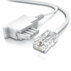 CSL-Computer - Internet Kabel Routerkabel - TAE-F Stecker auf RJ45 Stecker - 6m - Internetkabel – Router an die Telefondose – Kompatibel mit DSL VDSL Fritzbox Internet Router an Telefondose TAE - weiß Angebot bei HelloDeals