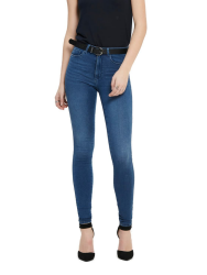 ONLY Female Skinny Jeans ONLROYAL Hohe Taille Skinny Fit Jeans L / 34L Blau (Medium Blue Denim) Angebot bei HelloDeals