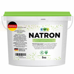 Natron Pulver Baking Soda 5kg I Deutsche Herstellung u. Abfüllung I Hochreine Lebensmittelqualität I Backpulver I Recyclefähiger, wiederverschließbarer Eimer Angebot bei HelloDeals