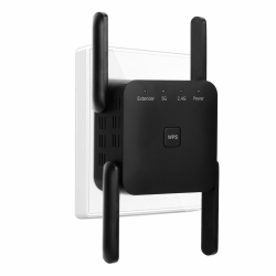 WLAN Verstärker 1200Mbit/s WiFi Repeater Dualband 2,4GHz+5GHz WiFi Booster mit Repeater/Router/Access Point Modus,4 Antenne,Einfache Einrichtung,WiFi Extender Booster Mit LAN/WAN Port Angebot bei HelloDeals