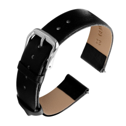 cobee Leder-Uhrenarmbänder, weiches Kalbsleder, Uhrenarmband, Schnellverschluss, Leder-Ersatzarmband für Männer und Frauen, Universal-Uhren, Armband, Edelstahl-Verschluss-Schnalle 20mm Schwarz Angebot bei HelloDeals
