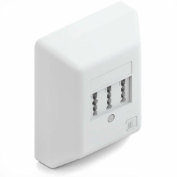 deleyCON 1 Stück Telefondose TAE NF/F Anschlussdose NFF 2X Telefonanschluss + 1x Nebenstelle Fax Anrufbeantworter Modem NTBA DSL-Splitter Weiß Angebot bei HelloDeals