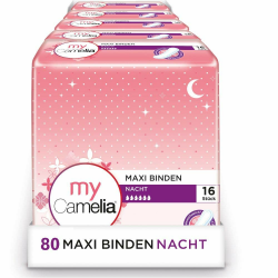 Camelia Maxi Binden, Nacht, 5 x 16 Stück Angebot bei HelloDeals
