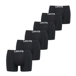 Levi's Herren Solid Basic Boxers (6 Pack) Unterwäsche (6er Pack) M New Schwarz Angebot bei HelloDeals