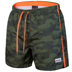 Mount Swiss Männer Badehose Dario mit seitlichen Taschen & Gesäßtasche I Modische Herren Shorts Schwimmen Freizeit Wassersport I Bequeme Badeshorts in vielen Farben Größe S - 6XL L Camouflage Angebot bei HelloDeals