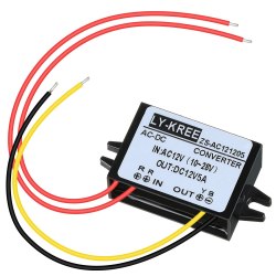 Fiada AC-DC Gleichrichter AC 12V (10-28V) auf DC 12V Reduziert Wandler, Wasserdicht Abwärtswandler Modul Spannungswandler für Auto-Bildschirm Monitorkamera Wasserpumpe Motor, 5A Angebot bei HelloDeals