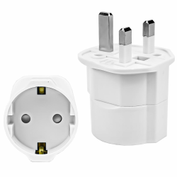 Reiseadapter UK Adapter England Deutschland Stecker mit 2 Pack - Reisestecker Typ G Steckdose, Steckdosenadapter England für EU zu England/Schottland/Irland/Dubai/Maldives,Weiß Angebot bei HelloDeals