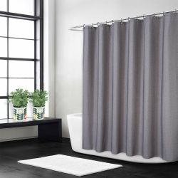 Flachs Leinen wie 240GSM Schwerer Stall Duschvorhang für Badezimmer mit Haken Hotel Luxus Stoff waschbar,grau,120x200 cm Grau H200 x B120 cm (1er Pack) Angebot bei HelloDeals