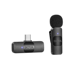 Boya BY-V10 USB-C kabelloses Mikrofon, Mini Lavalier Ansteckmikrofon, kompatibel mit Android/Typ-C-Smartphone iPhone15, Laptop, YouTube, Podcast, Facebook, Vlogging Aufnahmen Angebot bei HelloDeals