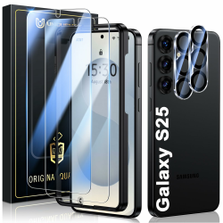 UniqueMe für Samsung Galaxy S25 für Panzerglas, 2 Stück Schutzglas und 2 Stück Kameraschutz, Bruchsichere Schutzfolie für Samsung S25, 9H-Härte Displayschutzfolie, HD-Klar Angebot bei HelloDeals