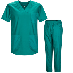 MISEMIYA - Unisex-Schrubb-Set - Medizinische Uniform mit Oberteil und Hose ref.8178 M Grün 21 Angebot bei HelloDeals