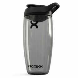 Promixx PURSUIT Eiweiß Shaker Flasche Neue Edition – Premium Flaschen für Proteinmischungen und Nahrungsergänzungs-Shakes – leicht zu reinigender, langlebiger Protein-Shaker, 700 ml, Stealth Black Angebot bei HelloDeals