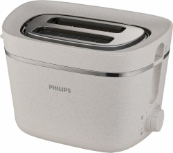 Philips Toaster Eco Conscious Edition - 2 Toastschlitze, 8 Stufen, Brötchenaufsatz, Auftaufunktion, hergestellt aus Altspeiseöl, seidenweiß-matt (HD2640/10) Angebot bei HelloDeals