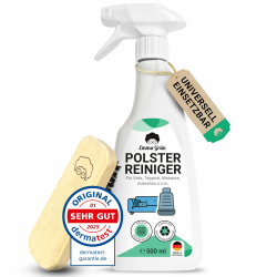Emma Grün® Polsterreiniger für Sofa, Couch & Autositze 500ml [inkl. Polsterbürste] - Nachhaltig & Anti Geruch - Auto Innenraum Reiniger - Polsterreinigung aus Deutschland Angebot bei HelloDeals